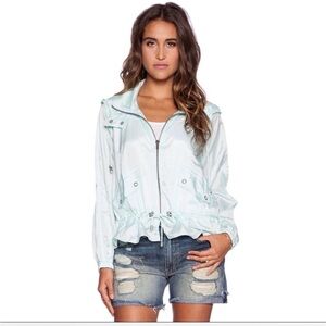 Free People Teal Ripstop Windbreaker Jacket Size S